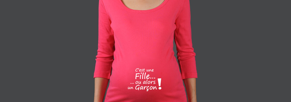 annonce de grossesse originale avec un t-shirt